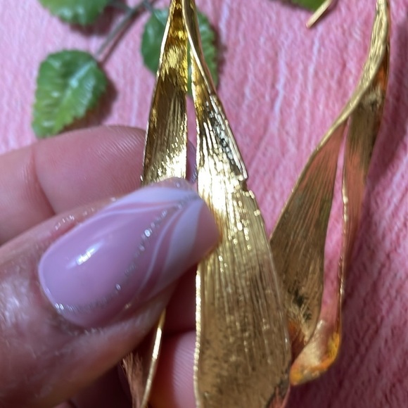 Zara Gold Loop Drop Earrings - Picture 9 of 16